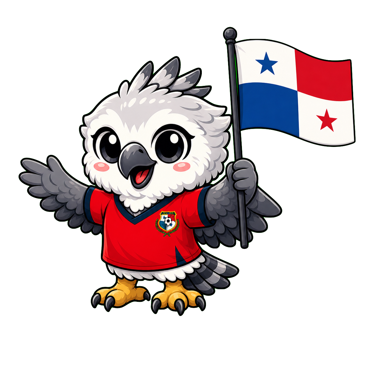 Harpy con la bandera de Panamá